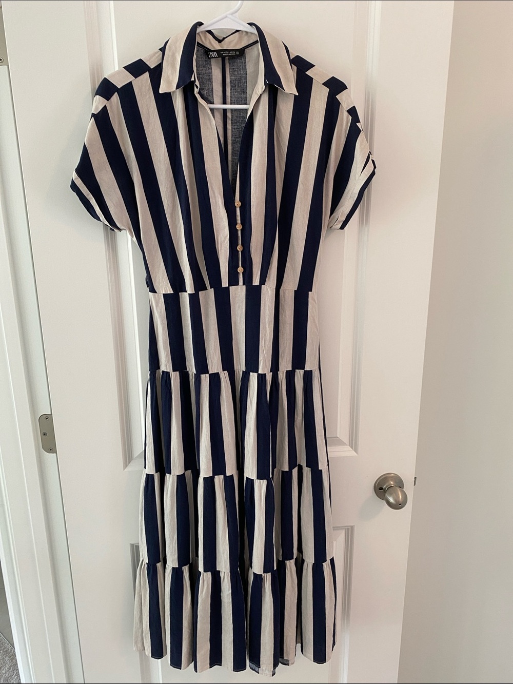 Zara Stripe Midi Dress size Small
